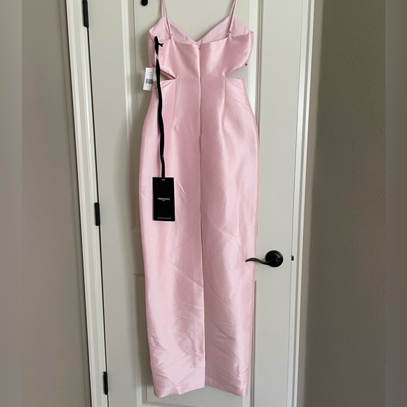 Vera Wang Bride Christine satin,  waist cut-outs gown, pale pink - Picture 5 of 16